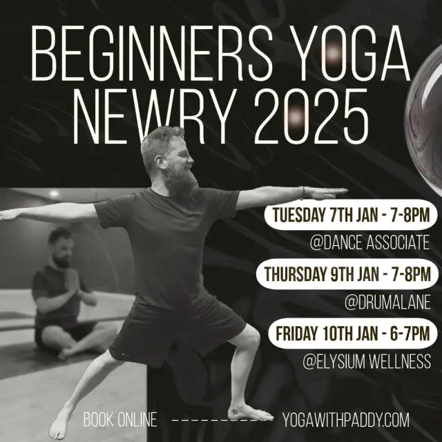 New Year Beginners Yoga in Newry starting from Tuesday 7th January.
Four weeks for £30.
Please send a message or book online on my website 🙏👍🧘
#yoganewry #beginnersyoga #yogaclasses #newry #yogawithpaddy